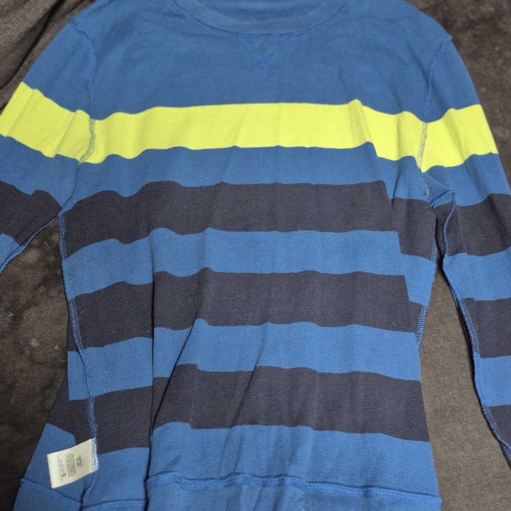 Striped Blue and Yellow Sweater